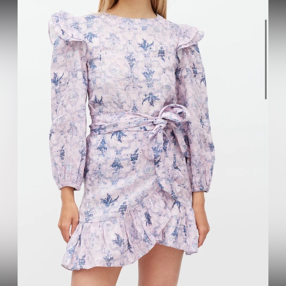 Isabel Marant Lavender Floral Long Sleeve Dress